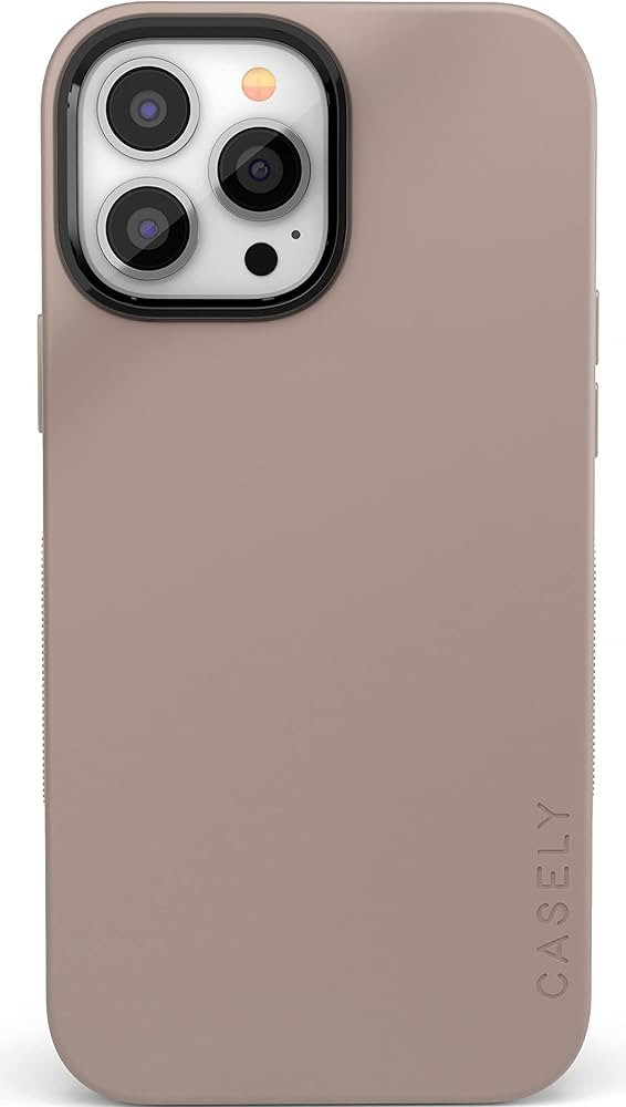 Casely Case Compatible with iPhone 13 Pro | Compatible with MagSafe | Taupe on Nude | Solid Beige... | Amazon (US)