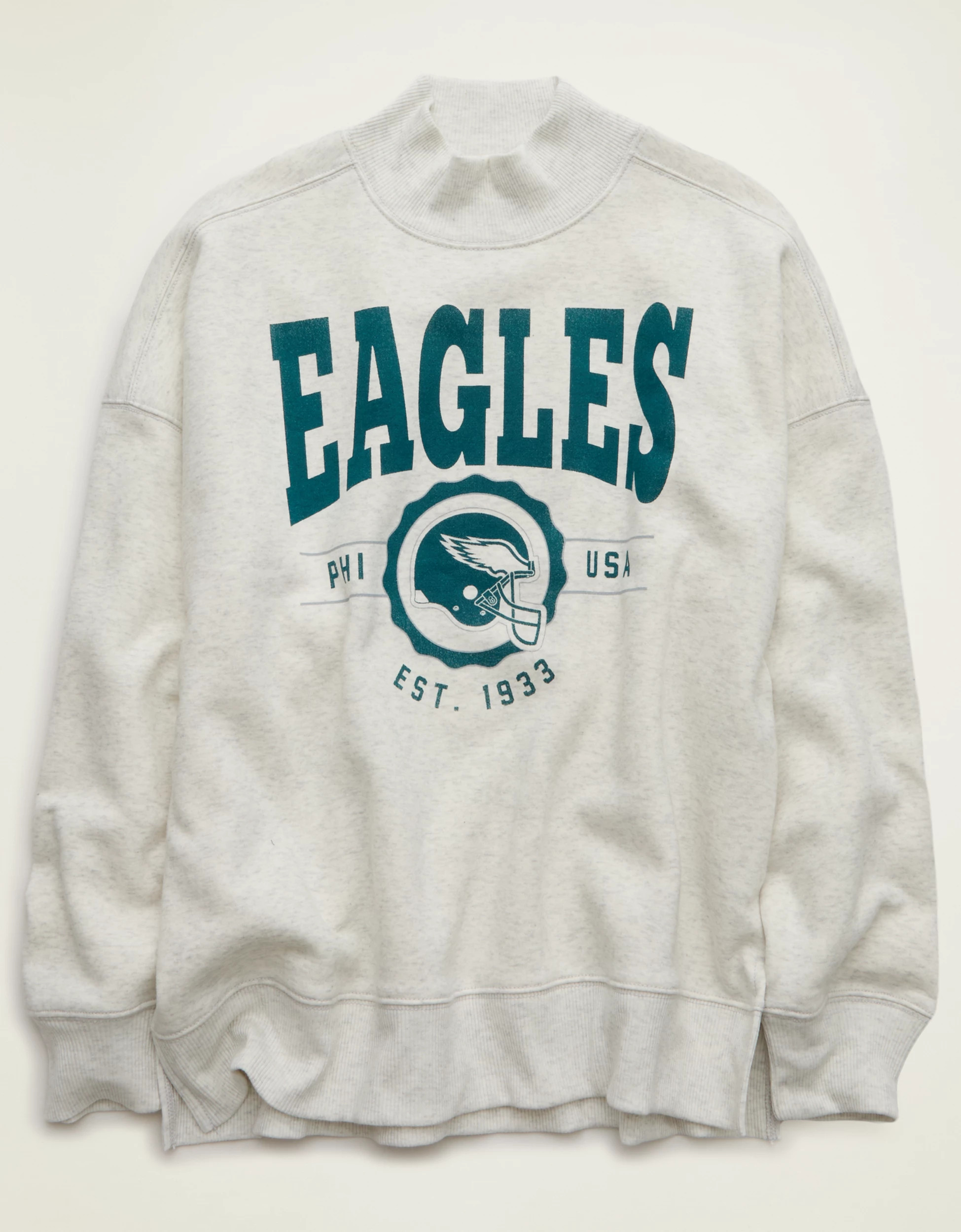 NFL Philadelphia Eagles Everyday Luxe Mock Neck Sweatshirt | American Eagle Outfitters (US & CA)