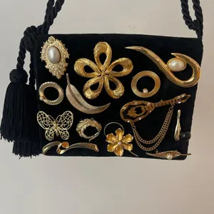 The Charlotte Brooch Bag | vintage brooches, brooch bag, vintage leather bag, wearable art, state... | Etsy (US)