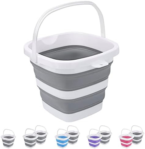 Collapsible Bucket, 5L 1.3Gallon Small Cleaning Mop Buckets for Household Outdoor Car Washing Tub... | Amazon (US)