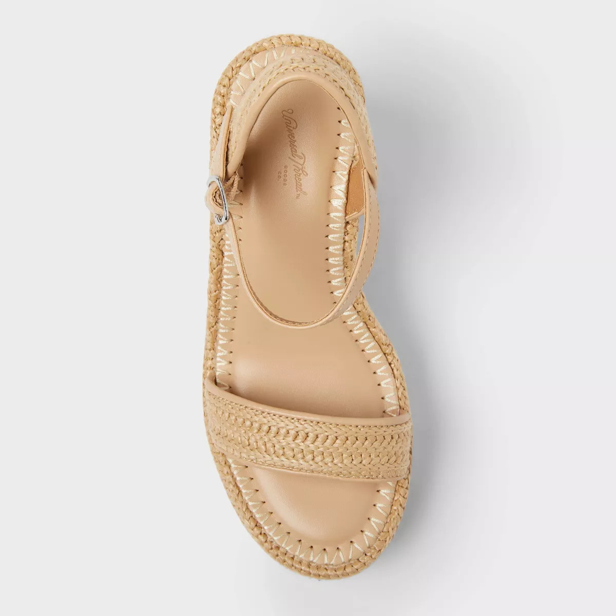Women's Madeline Raffia Platform Sandal Heels with Memory Foam Insole - Universal Thread™ | Target