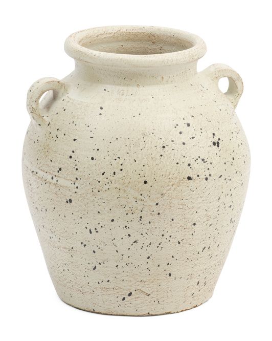 10in Speckled Handled Rounded Vase | TJ Maxx