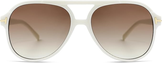 Retro Trendy Square Aviator Sunglasses Womens Mens 70s Classic Vintage Oversized Sun Glasses AR82... | Amazon (US)