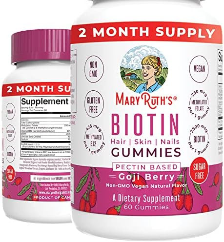 Biotin | Sugar Free | 2 Month Supply | Biotin Gummies | Biotin Vitamins for Hair Skin & Nails | B... | Amazon (US)