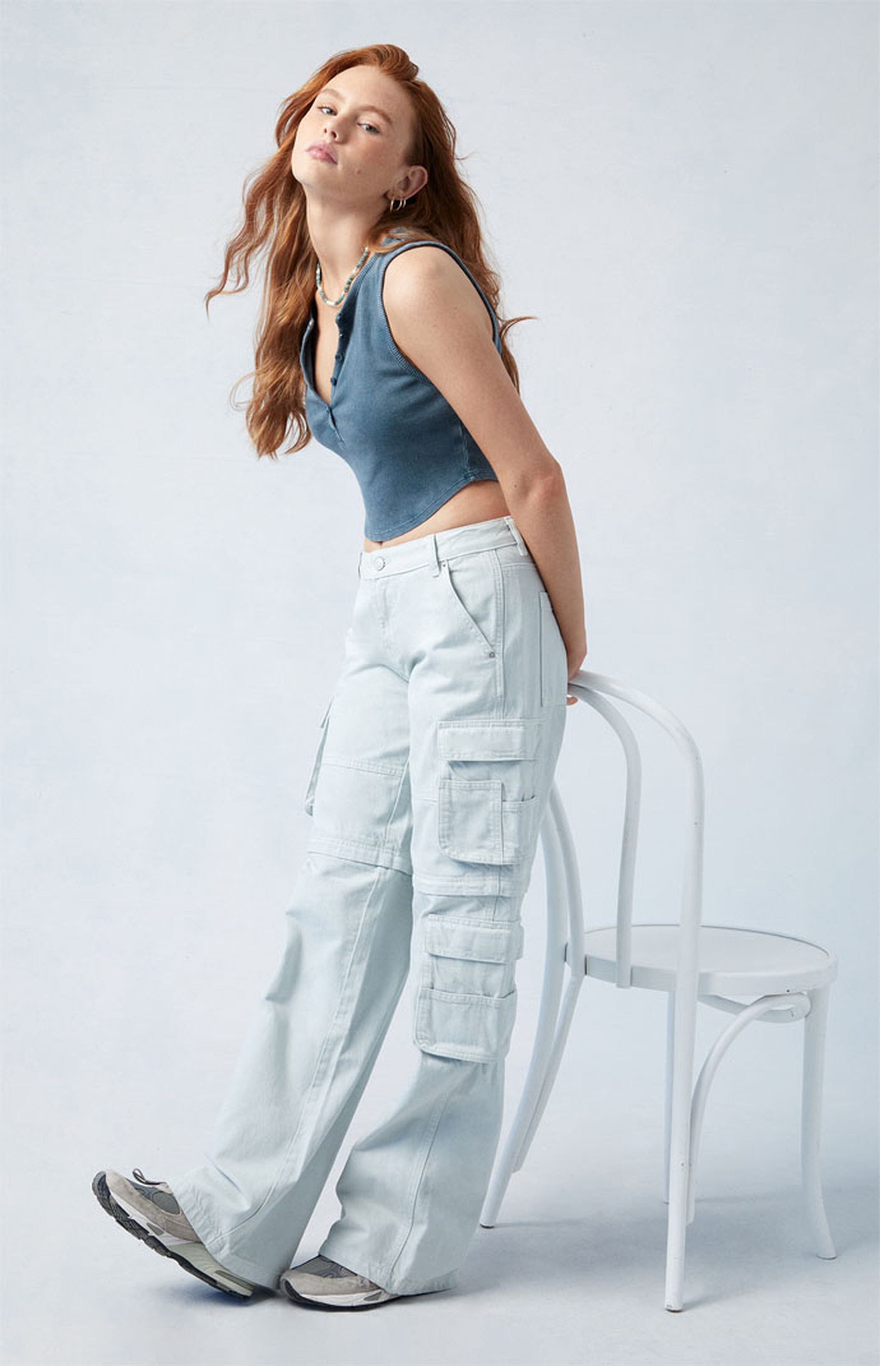 PacSun Eco Gray Low Rise Baggy Zip Off Pants | PacSun