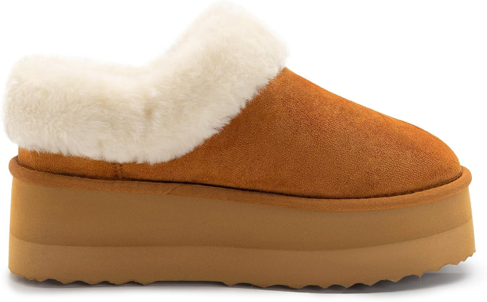 Womens Fuzzy Platform Slipper  | Amazon (US)