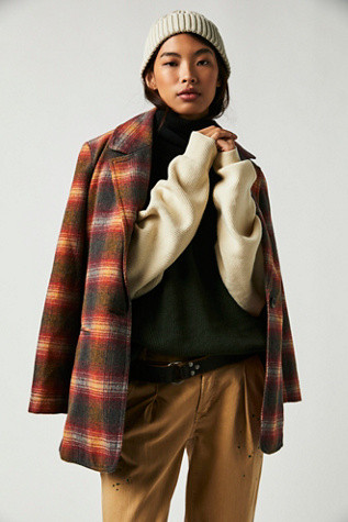 Plaid Beckett Wool Blazer | Free People (UK)