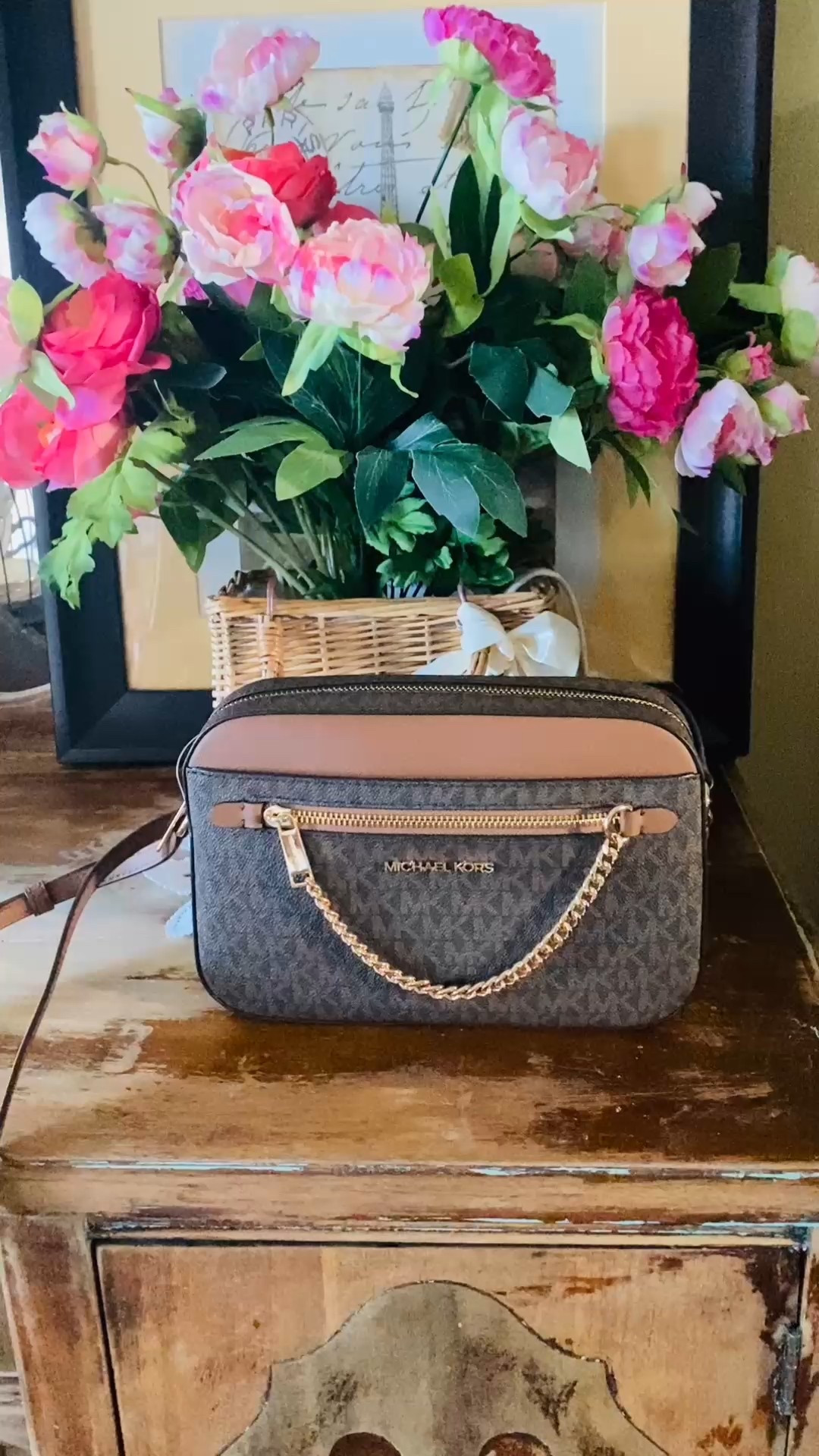 Jet Set Large Crossbody in signature canvas with camel colour trim and gold hardware! Sooo pretty! Linking bag in different colours as well  

#LTKstyletip #LTKover50style #LTKworkwear