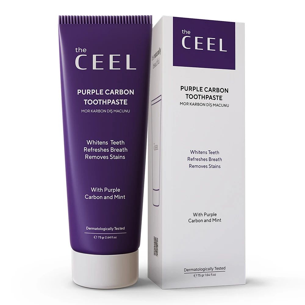 Teeth Whitening Activated Purple Charcoal Toothpaste 50 ml | THE CEEL