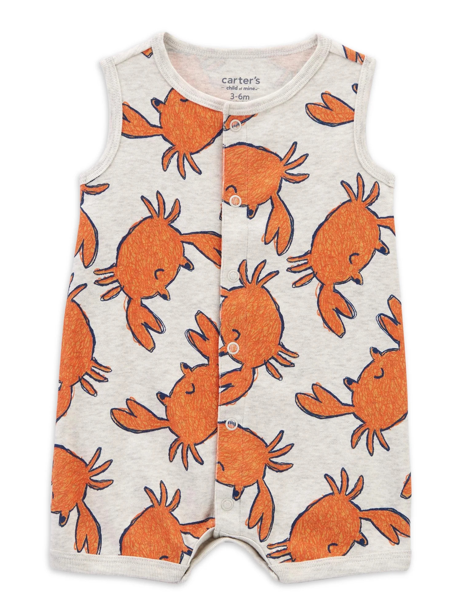 Carter's Child of Mine Baby Boy Romper, One-Piece, Sizes 0/3-24 Months | Walmart (US)