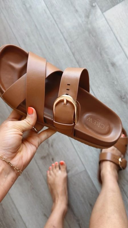 Jcrew summer sandals are 60% off right now!! These are so pretty, and I love the gold buckle detail. Perfect everyday slide that’s casual
And comfortable. 

#LTKFindsUnder50 #LTKShoeCrush #LTKStyleTip