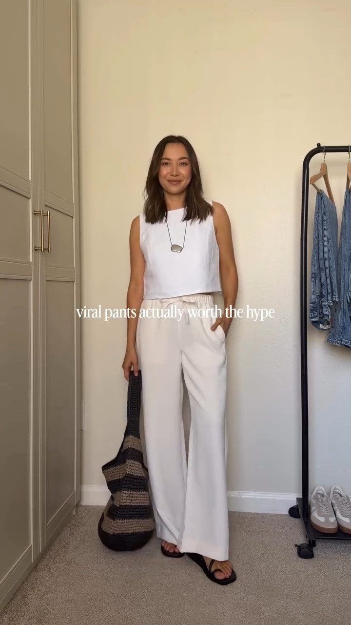 Viral pants that are actually worth the hype 

Aritzia lodge pants - xs wrinkle resistant and washes so well!

Aritzia lodge linen - wrinkles less than other linen pants and an elevated linen pant