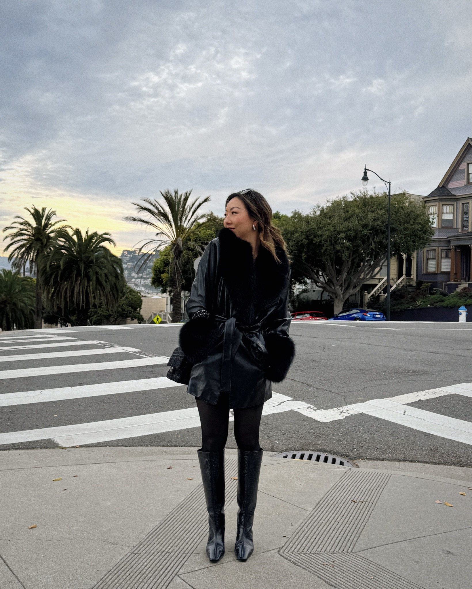 Wearing size XS in the jacket