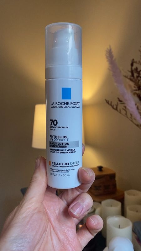La Roche Posay Anthelios UV Correct SPF 70 sunscreen with niacinamide for fading dark spots. No cast or greasy residue. #skincare 

#LTKfindsunder50 #LTKbeauty #LTKVideo