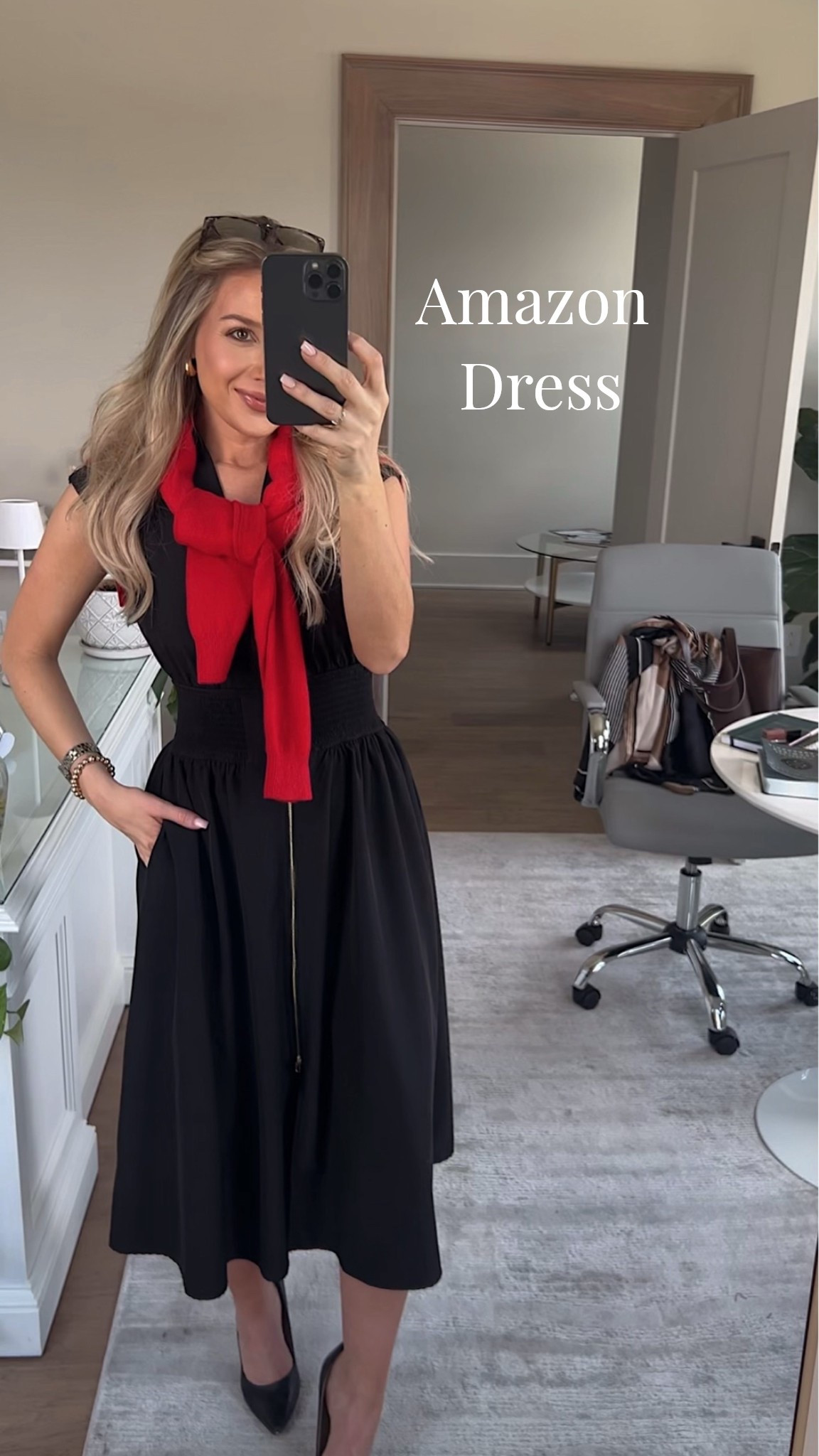 Love this midi dress for work! All from Amazon! 

Workwear, capsule wardrobe, summer work outfits

#LTKootd #LTKWorkwear