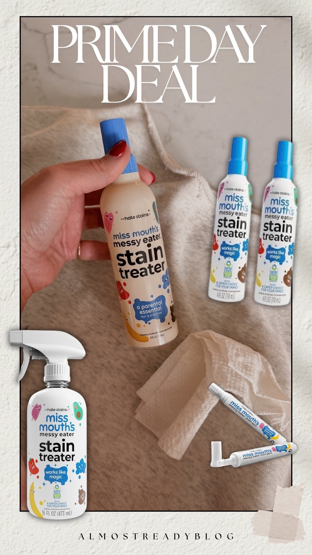 The BEST stain spray and it’s on sale for prime day!

Sale alert, amazon finds, prime day, life hacks, cleaning, Amanda west, almost_readyblog