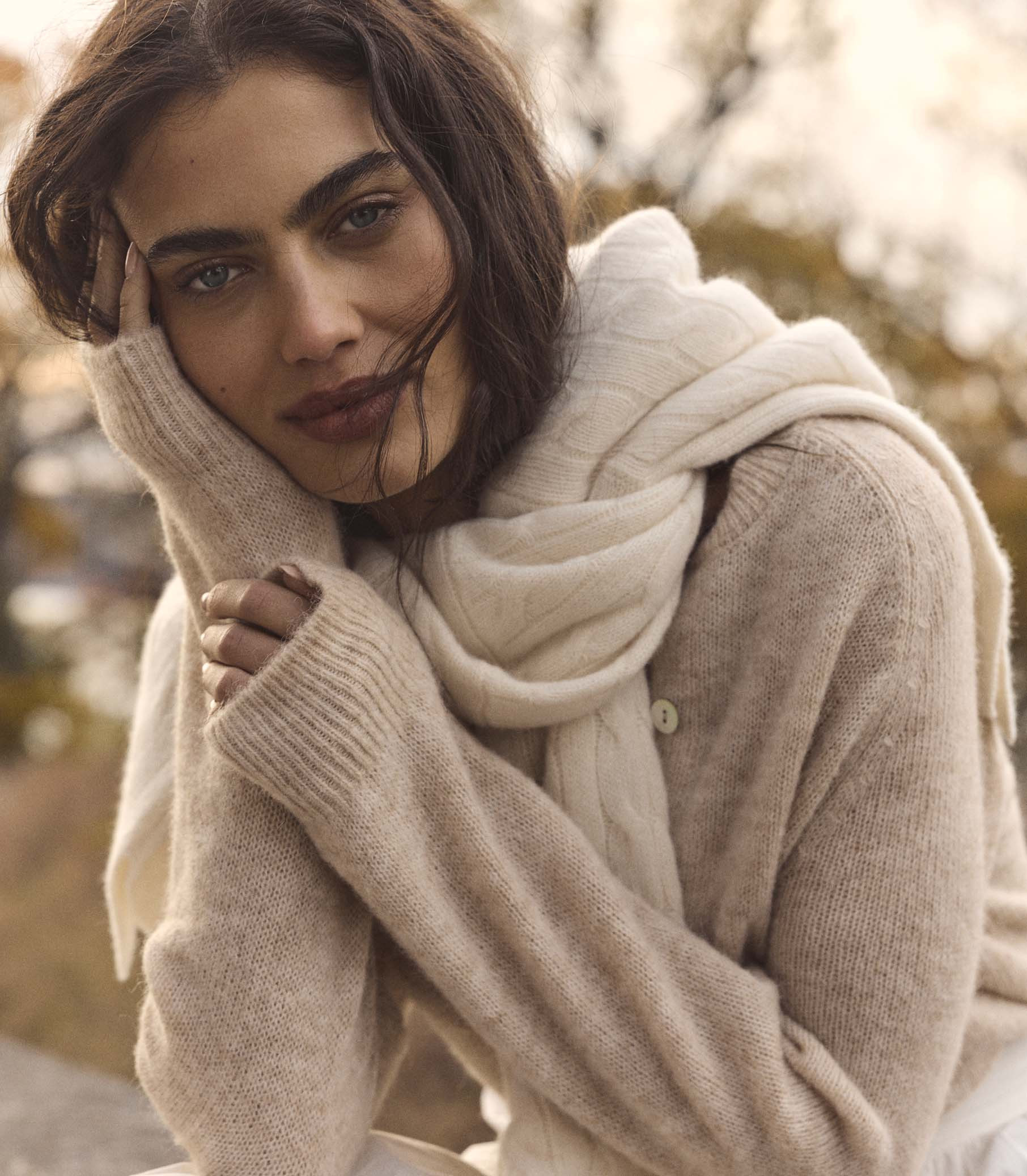 Petra Cardigan - Hazelnut Creme | DÔEN | DOEN