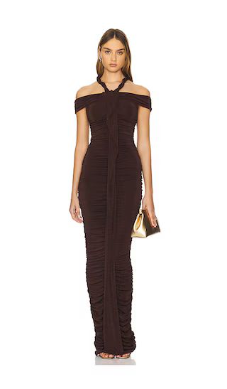 Textured Slinky Maxi Dress in Brown | Revolve Clothing (Global)