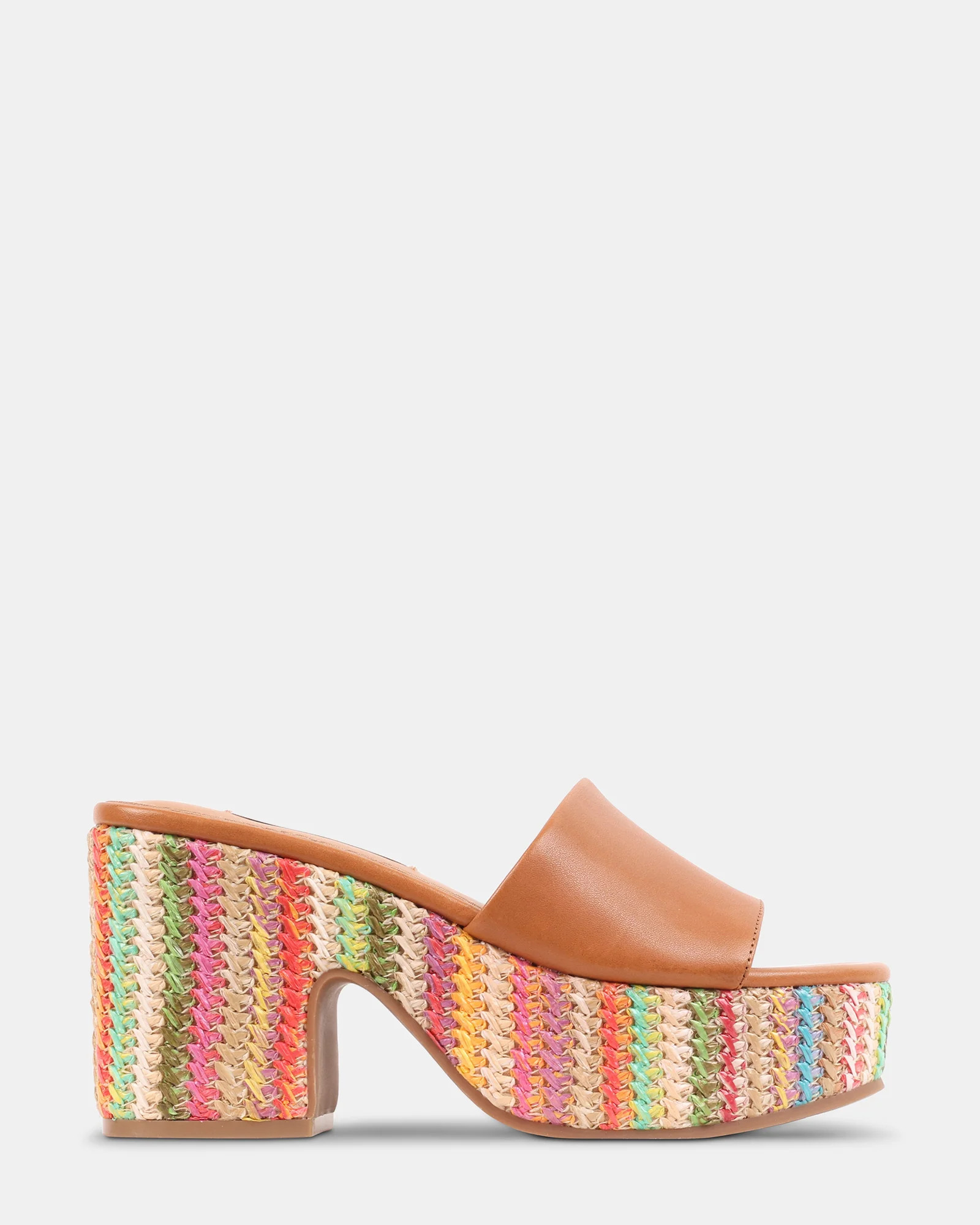 TRIPPY Raffia Multi Platform Mule Women's Sandal | Steve Madden (US)