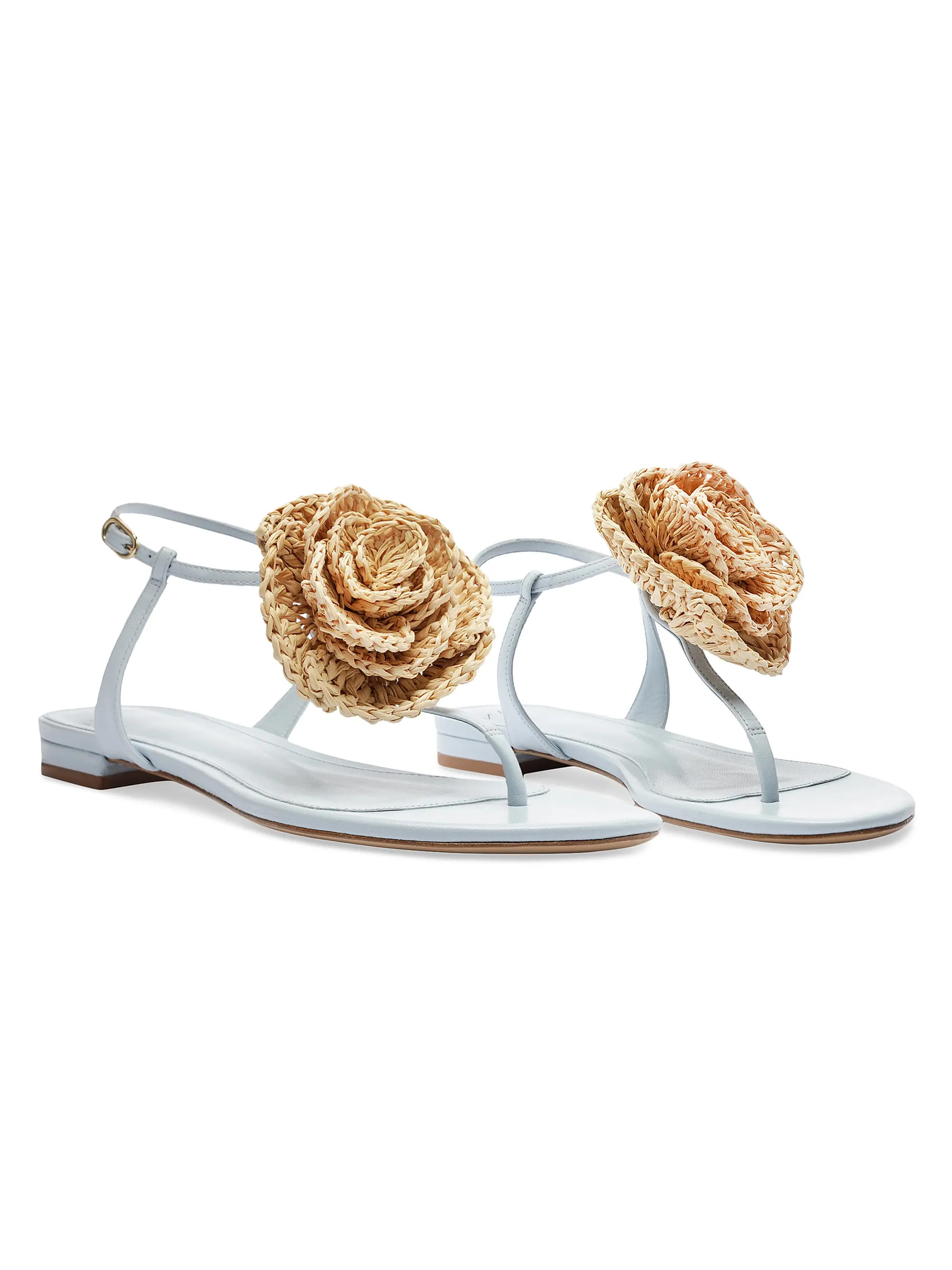 Sadie Floral-Accented Leather Sandals | Saks Fifth Avenue