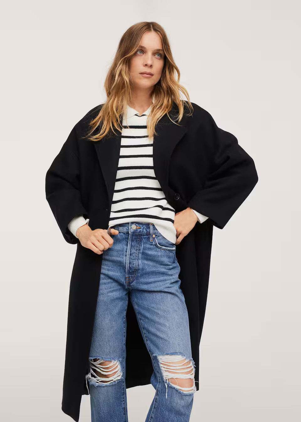 Lapels wool coat | MANGO (US)