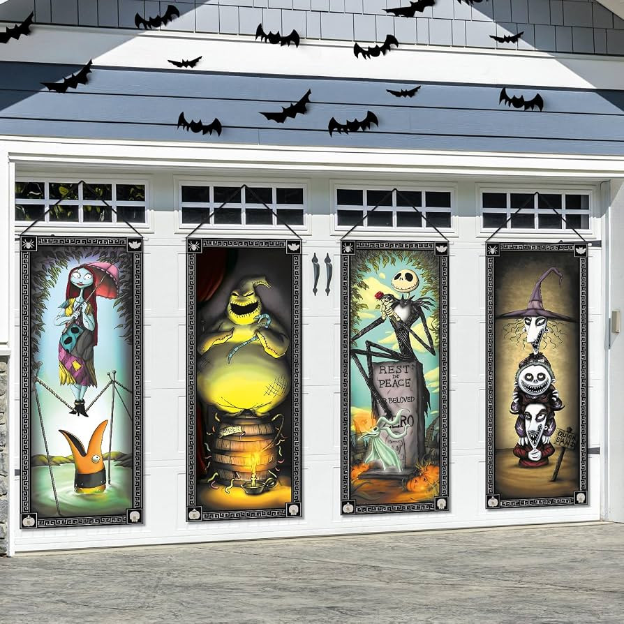 Halloween Nightmare Christmas Stretching Portraits 4Pcs | Amazon (US)