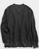 Aerie Big Chill Textured Crew Sweatshirt | Aerie