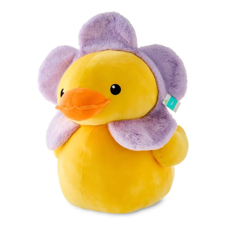 Large Flower Duck Plush, Purple and Yellow, 22", Easter by Way To Celebrate | Walmart (US)