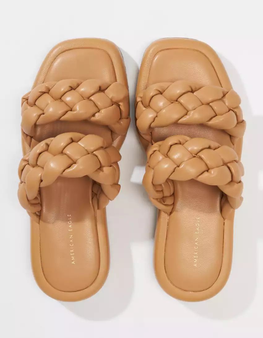 AE Puffy Double Braid Sandal | American Eagle Outfitters (US & CA)