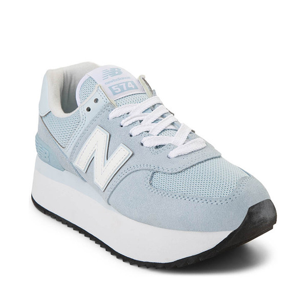 Womens New Balance 574+ Athletic Shoe - Light Chrome Blue | Journeys