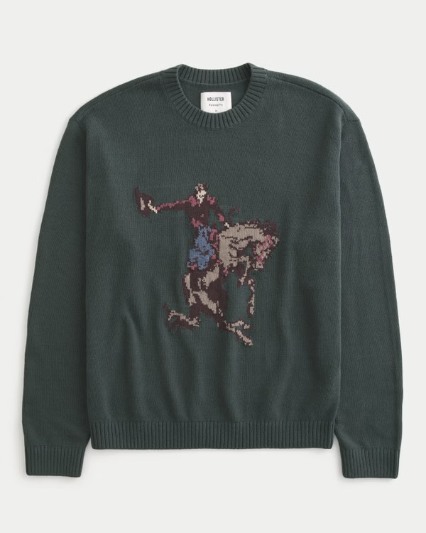 Men's Relaxed Rodeo Graphic Crew Sweater | Men's Tops | HollisterCo.com | Hollister (US)