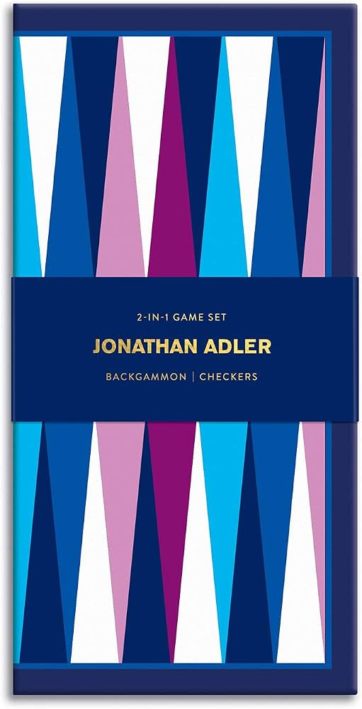 Galison Jonathan Adler 2-in-1 Travel Game Set, Checkers and Backgammon – Perfect for Game Night... | Amazon (US)