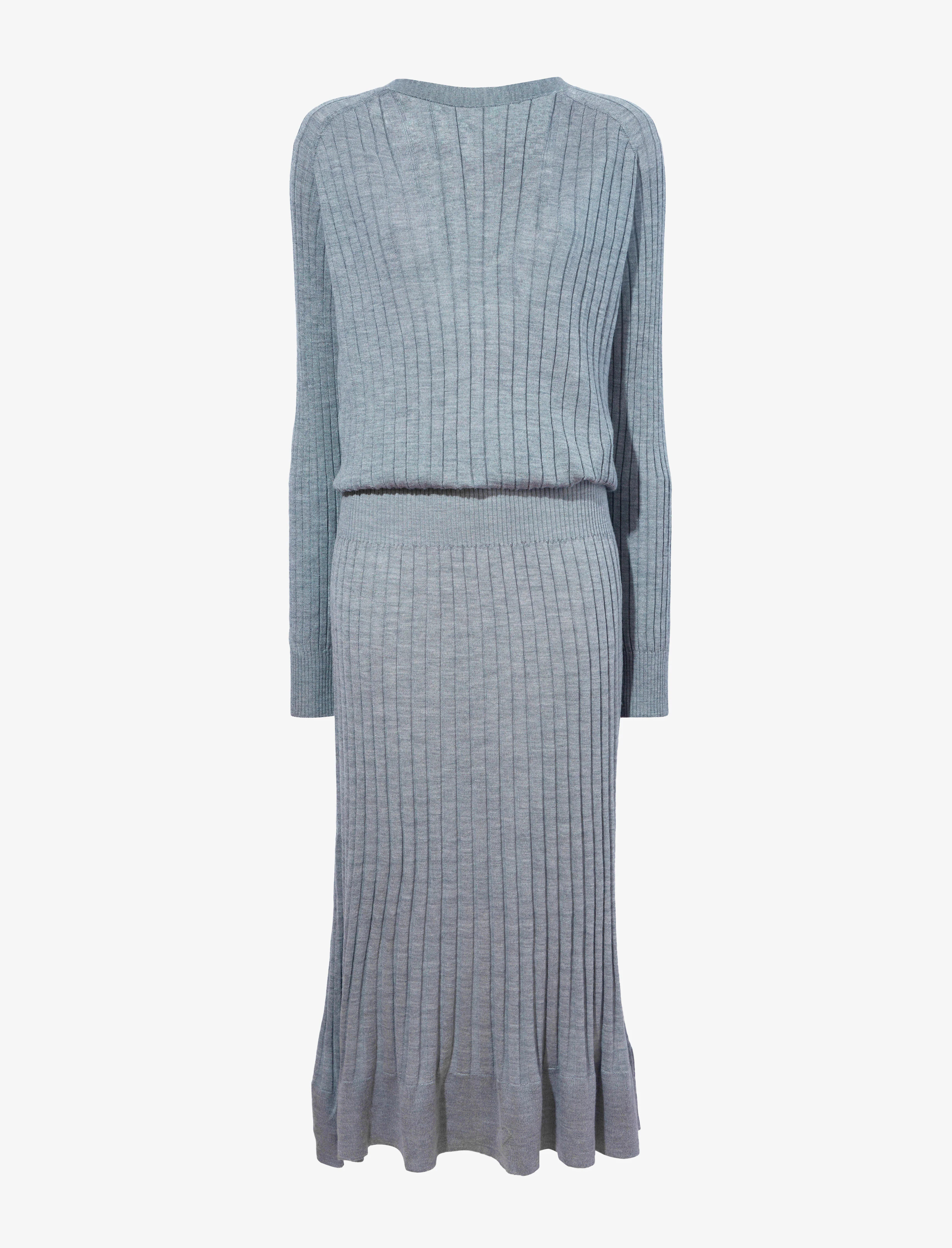 The Eden Knit Dress in Superfine Merino Silk features a long sleeve bodice that balloons over a c... | Proenza Schouler LLC