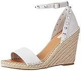 STEVEN by Steve Madden Women's Presto Wedge Sandal, White Leather, 7.5 M US | Amazon (US)