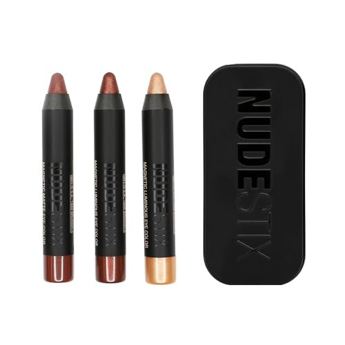 Nudestix Mini Nude Metallic Berry Eye Kit – 3-Piece Cream Eyeshadow & Eyeliner Pencil Set for Long-Wear Color | Rich Berry Tones with Metallic Finish | Amazon (US)