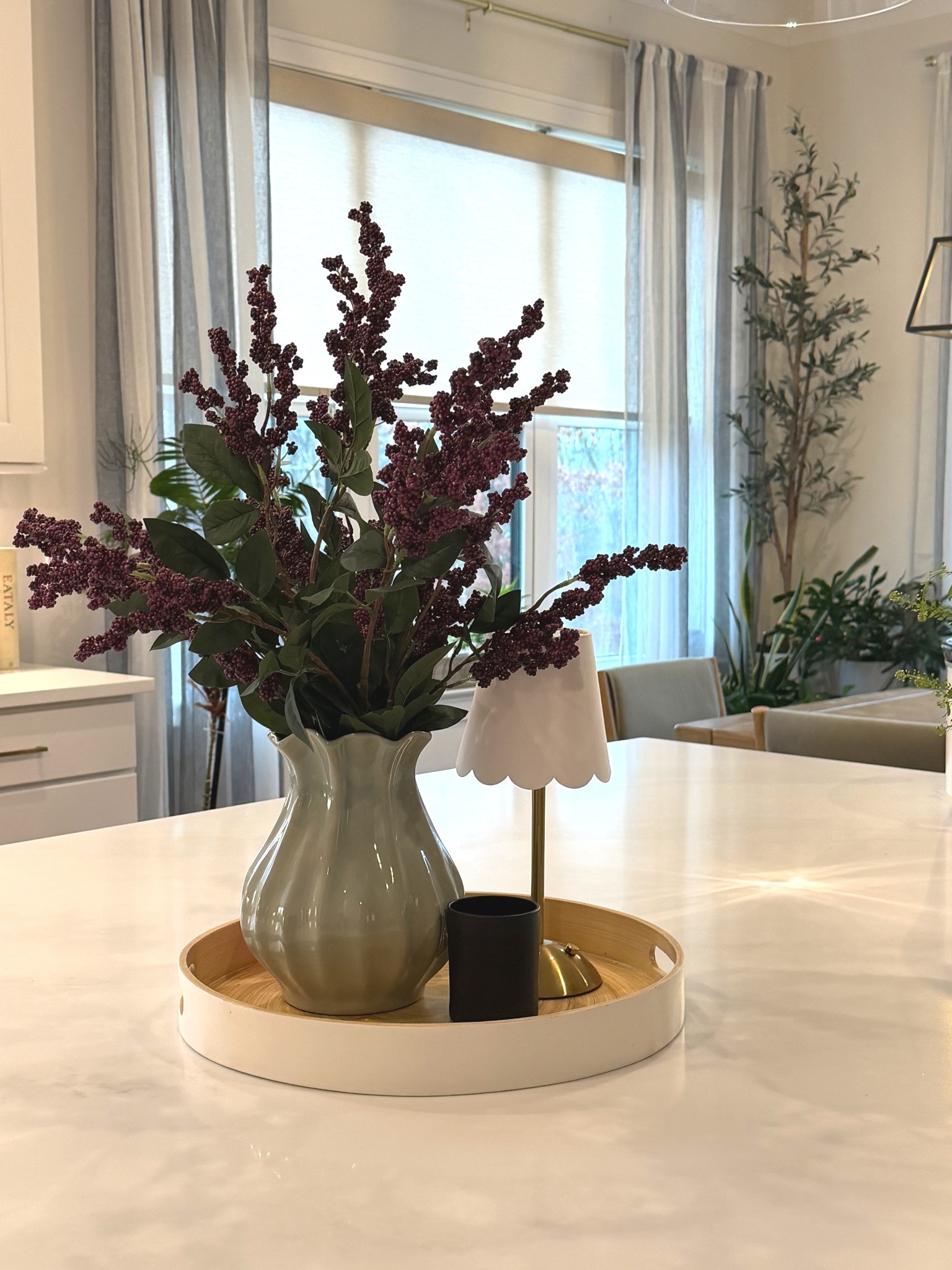 Winter florals add some color to brighten up the countertop 

#LTKSeasonal #LTKHome #LTKSaleAlert