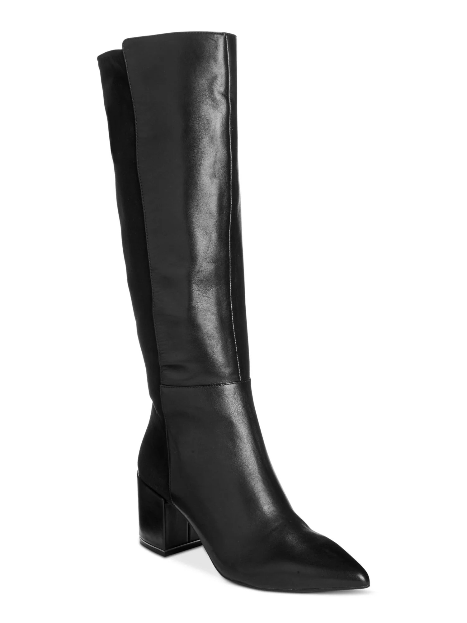 Alfani Womens Manila Leather Pointed-Toe Knee-High Boots Black 8.5 Medium (B,M) | Walmart (US)
