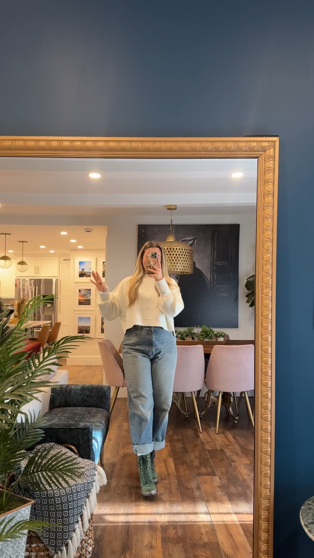 The perfect cropped oversized sweater! I bought it in 2 colors and I never do that! Wearing a large. Linked similar slouchy jeans.

#LTKStyleTip #LTKMidsize #LTKSeasonal