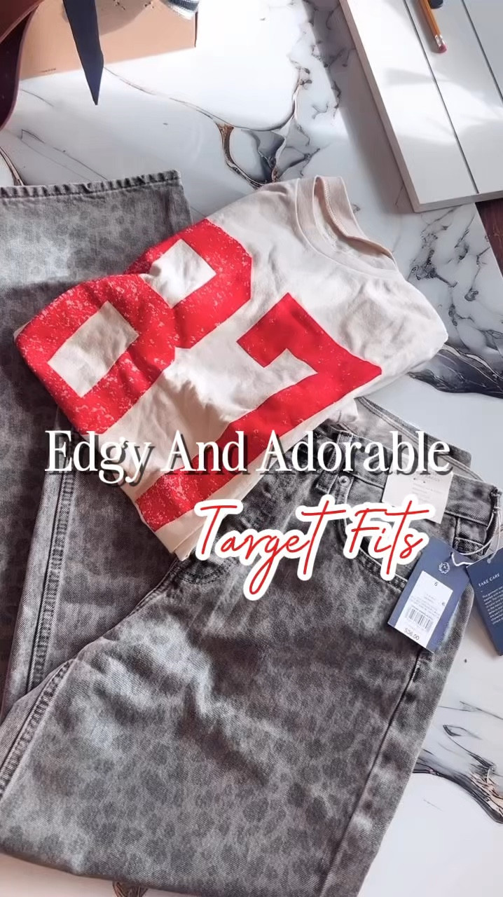 These jeans from Target are a total win! I’ll be styling them all week—they’re just too cute! 

For reference, I’m 5’3” and 140 lbs, and the size 6 fits perfectly. The high waist is super flattering! 

The length is spot-on with all my platform shoes. Definitely a hidden gem!

Also, this graphic tee is perfect for transitioning into brighter colors! It pairs so well with my camo pieces. A great find that’s hard to come by! #targetfinds #targethaul #targetrun #targetfashion #targetmusthaves #targettok #targetshopping #denim #wideleg #cargo #pant #highwaist 

#LTKFindsUnder50 #LTKWorkwear #LTKFindsUnder100