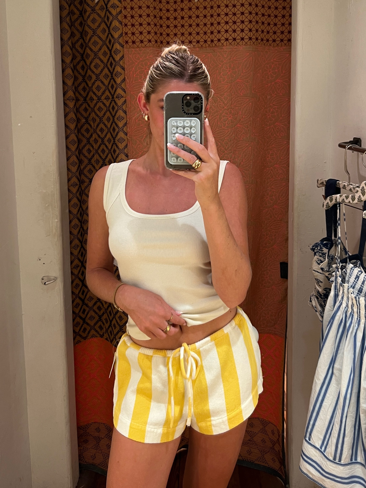 yellow stripe mini short💛 these are perfect for a beach coverup or to style with an outfit

#LTKSummerSales #LTKSeasonal
