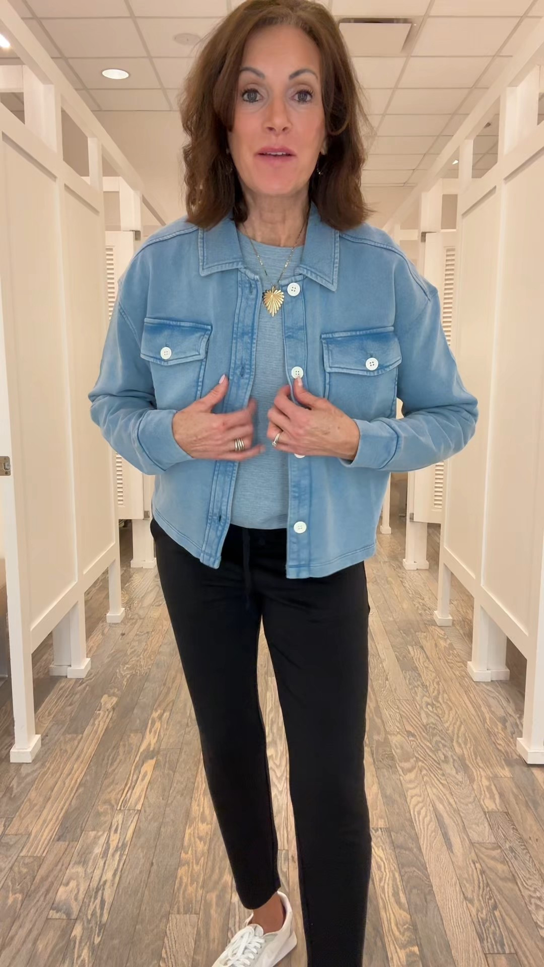 Jersey knit jacket - m
Tunic tee - m
Lounge pants - M



#LTKTravel #LTKMidsize #LTKTall