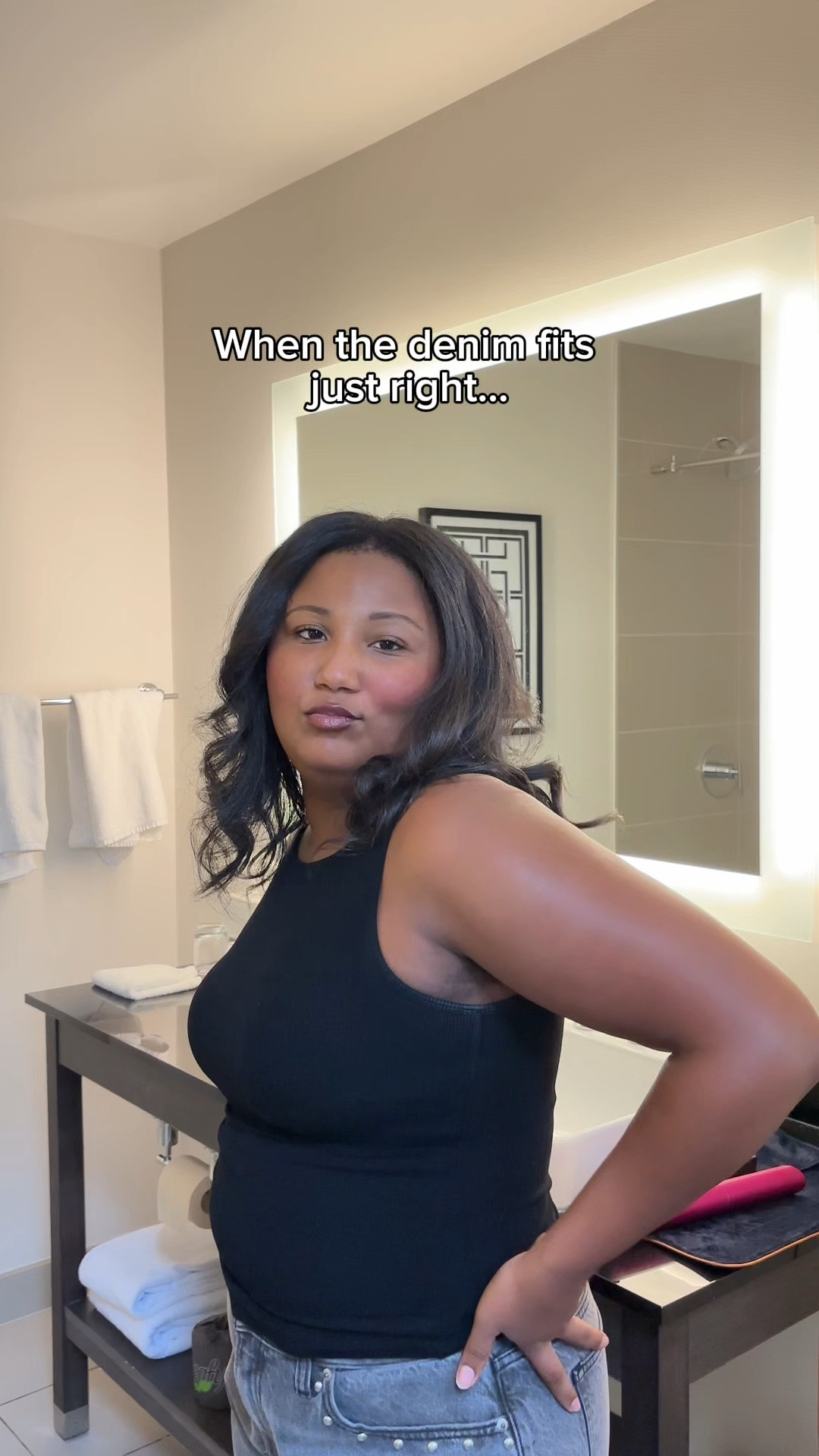 When the jeans are so perfect, they demand a dance break! 💃🏾✨ Nothing like that effortless, curve-hugging fit that makes you feel unstoppable. What’s your denim go-to? @abercrombie 

#denimdreams #beyoncevibes #OOTD #fashionmood #danceitout #EffortlessStyle #DenimDays #FitCheck #CurvesAndConfidence #StyleInspo

#LTKWatchNow #LTKFindsUnder50 #LTKStyleTip