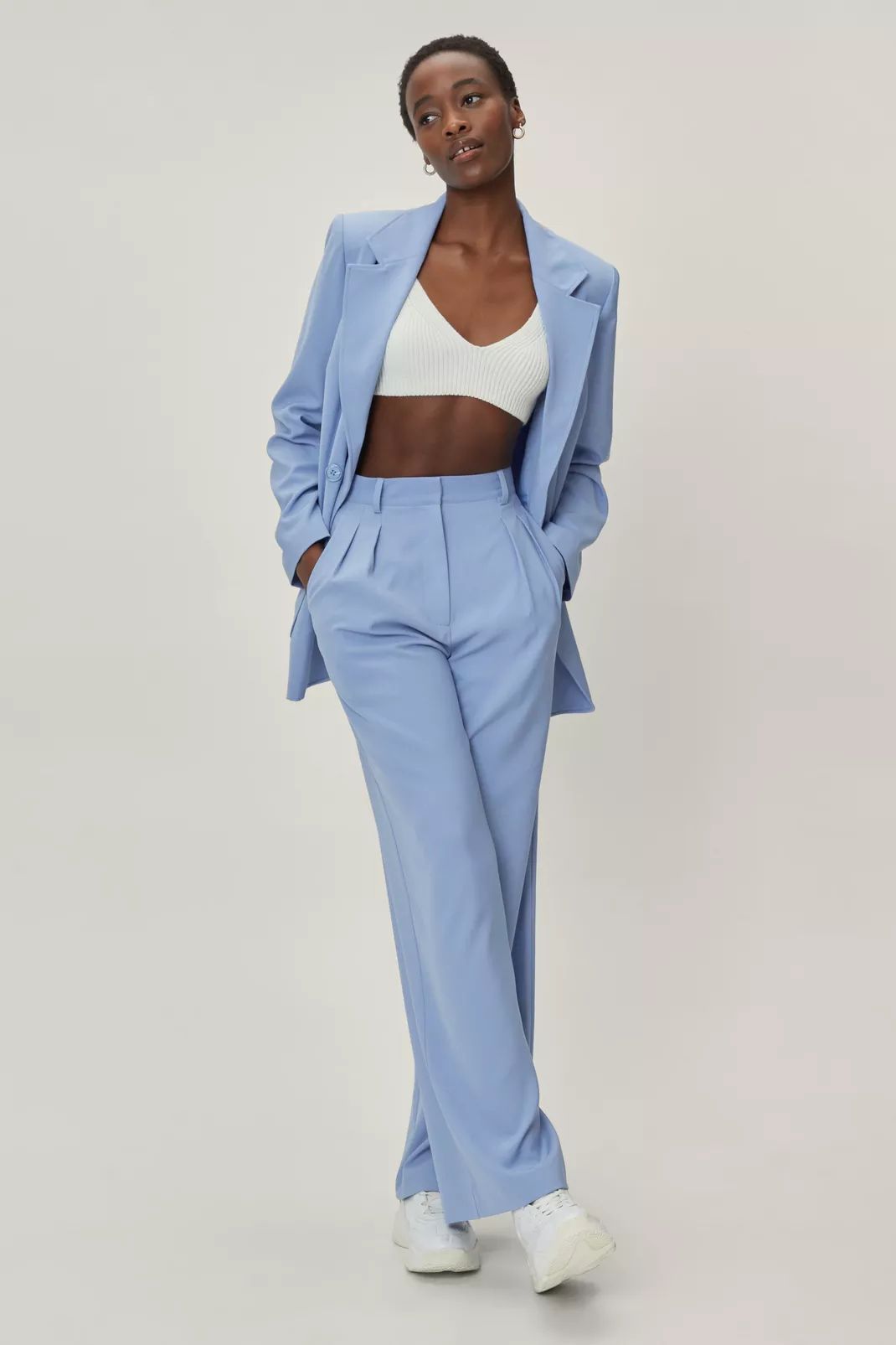 High Waisted Tailored Smart Pants | Nasty Gal (US)