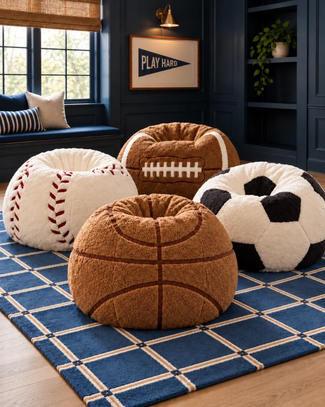 A round up of 30 sports themed bean bags at all different price points and from several different retailers - these sports themed bean bags make a great gift and add a fun touch of team spirit to any kids bedroom. 

Boys room, boys bedroom, kids room, kids bedroom, boys room decor, boys room ideas, boys room rug, boys room bean bag, boys room decor, boys room ideas, sports themed bean bag, boys room chair, bean bag, boys room decor ideas, home decor, teen, teen boy, teen boy bedroom, kids bedroom, boys room decor, boys room theme, sports themed, soccer bedroom, football bedroom, basketball bedroom, teen boy gifts, Amazon, Walmart, pottery barn, target
