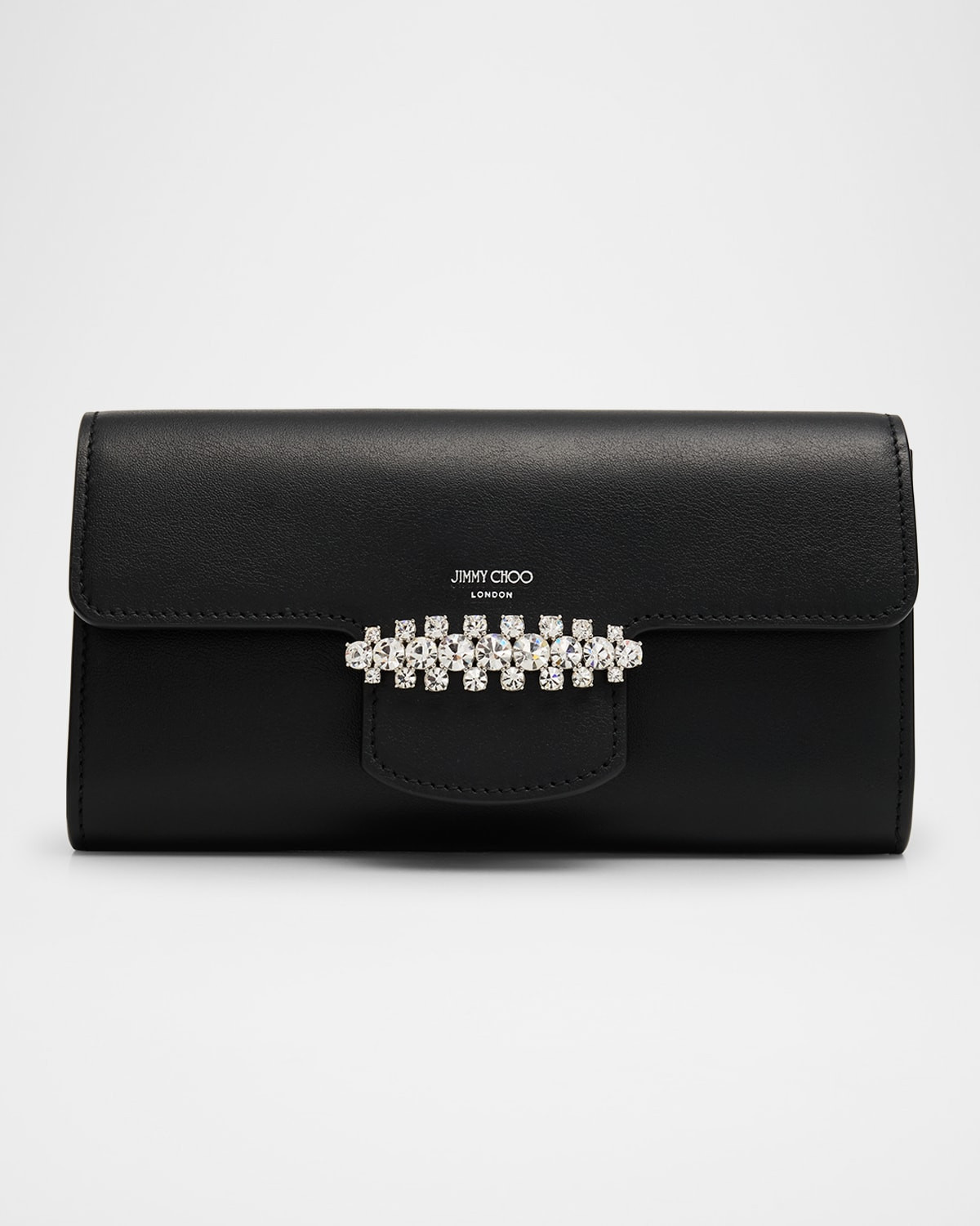 Bing Crystal Smooth Leather Wallet | Neiman Marcus