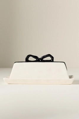 Benedita Bow Ceramic Stoneware Butter Dish | Anthropologie (US)