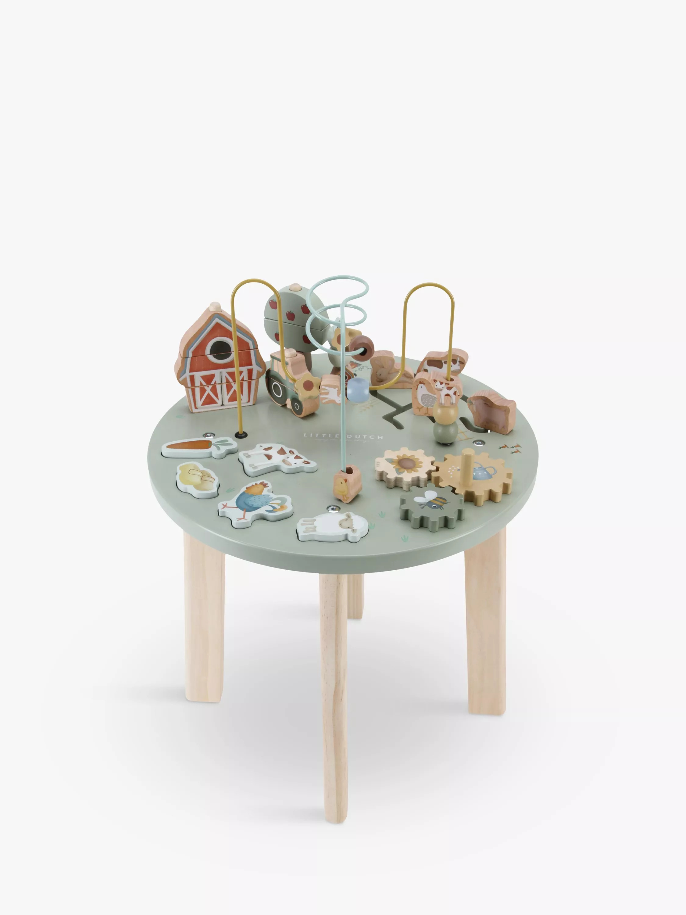 Little Dutch Little Farm Wooden Farm Activity Table | John Lewis (UK)
