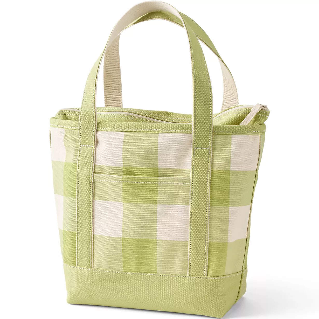 Medium Print 5 Pocket Zip Top Canvas Tote Bag | Lands' End (US)