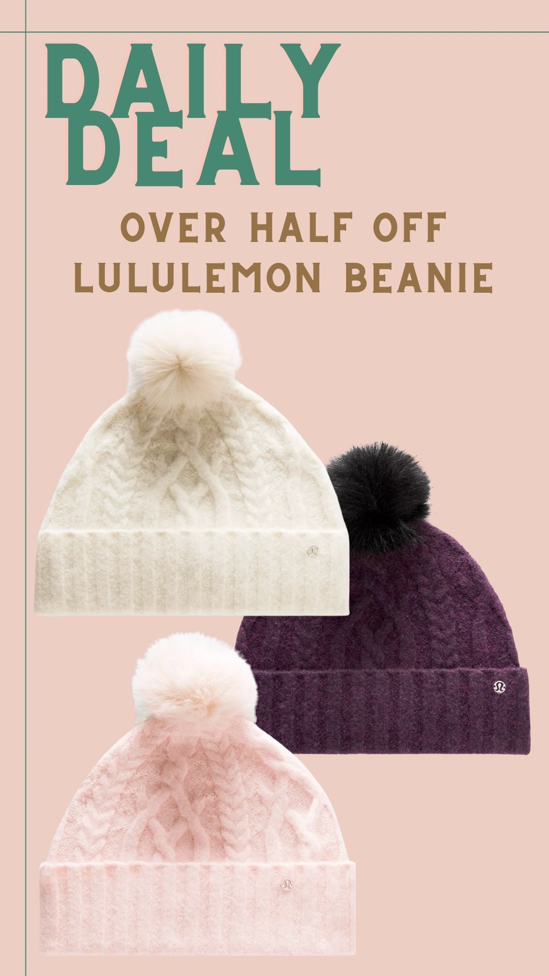 Cutest Pom Pom beanies on major sale at lululemon!! Perfect for these cold winter days! 

#LTKSaleAlert #LTKSeasonal #LTKootd