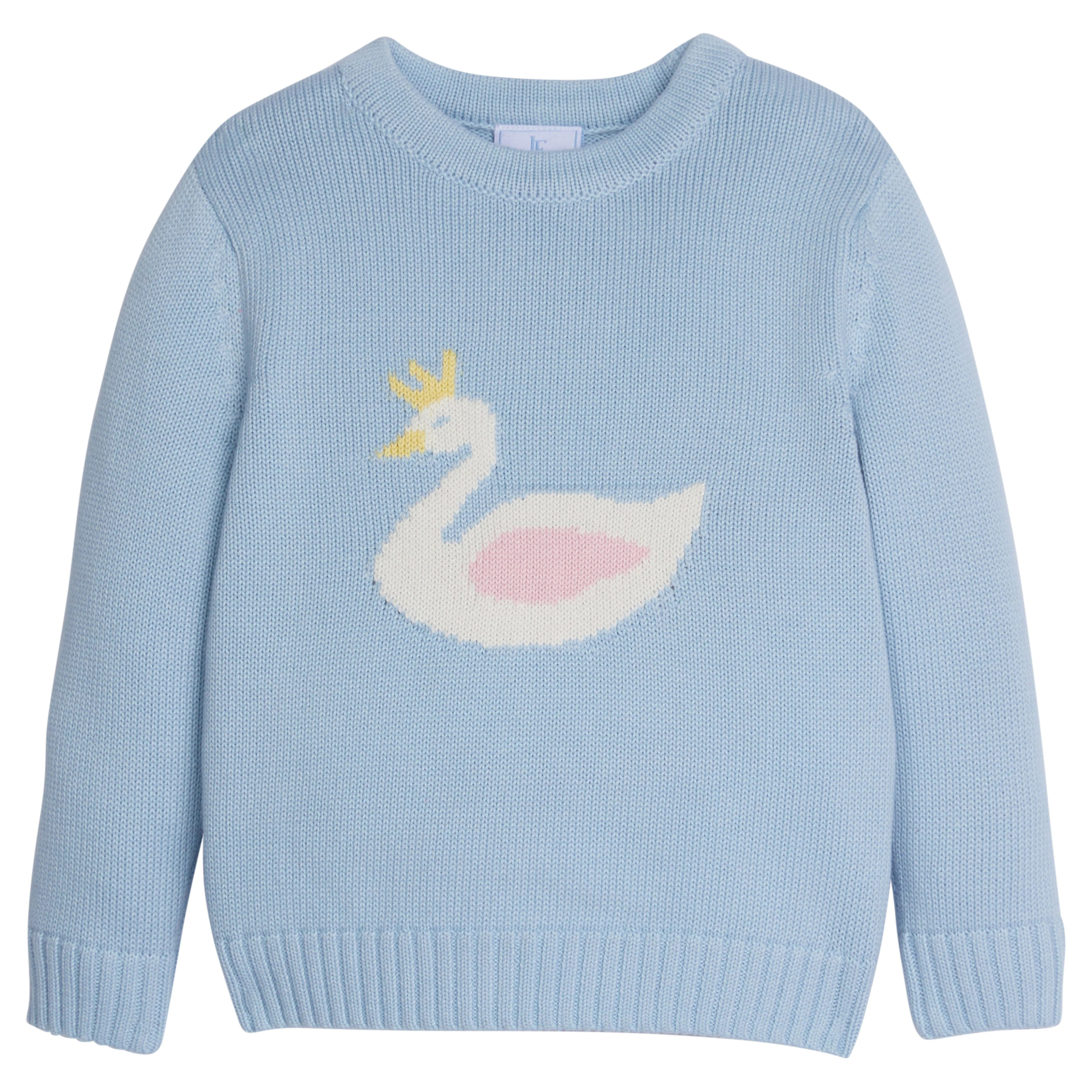 Kid's Swan Sweater - Girl's Fall & Winter Clothing | Little English